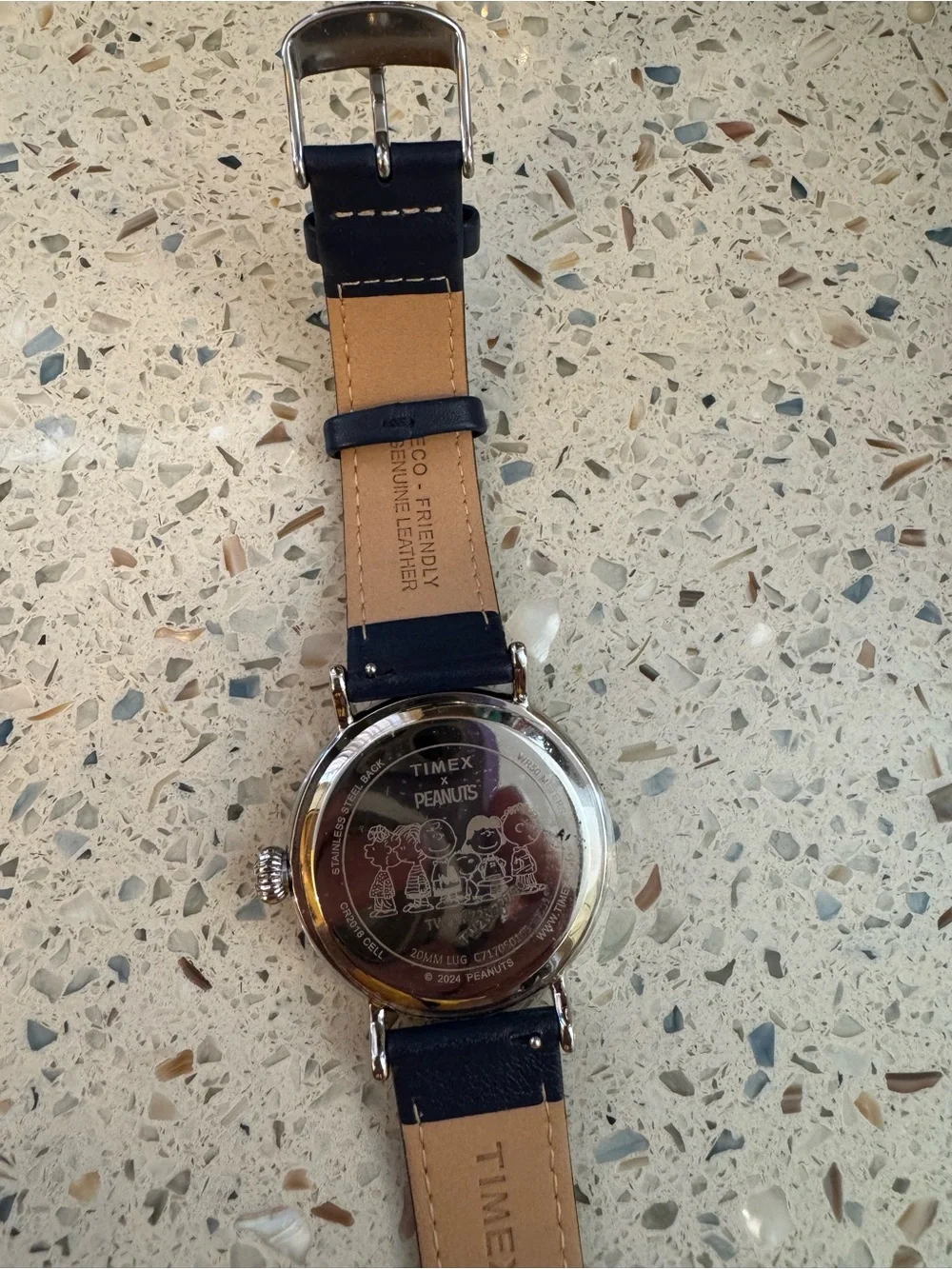 Timex Navy Dial Peanuts Pumpkin Watch with Blue Strap EUC